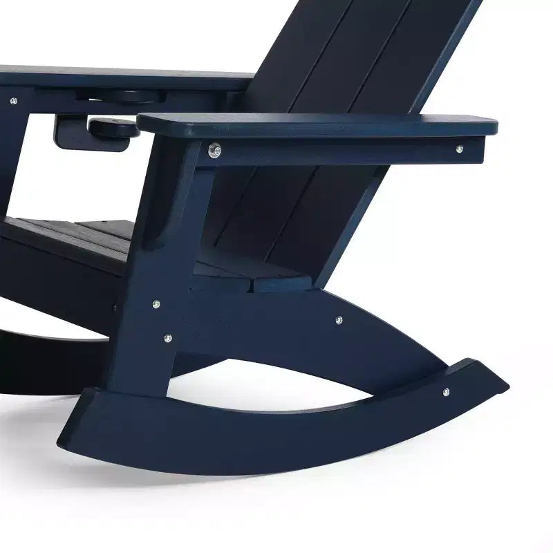 WestinTrends Ashore Ensemble 3 pièces pour enfants avec fauteuil à bascule moderne avec porte-gobelet et table d'appoint carrée
