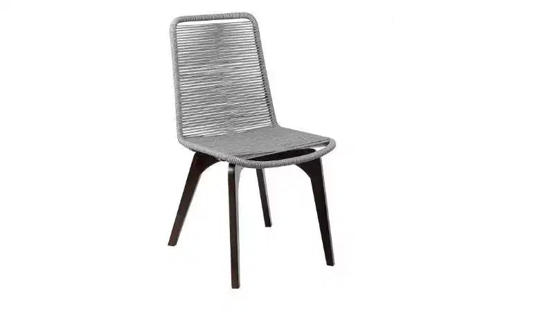 HomeRoots Set of Two 18 Silver Solid Wood Outdoor Dining Chair