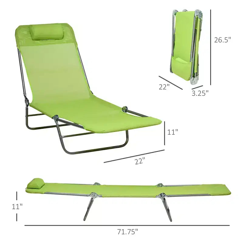 Lot de 2 chaises longues pliantes, transats de piscine avec dossier inclinable, assise en maille respirante, appuie-tête pour la plage, le patio