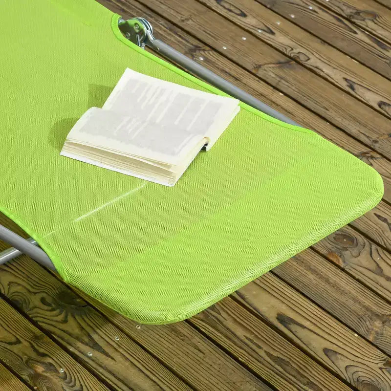 Lot de 2 chaises longues pliantes, transats de piscine avec dossier inclinable, assise en maille respirante, appuie-tête pour la plage, le patio