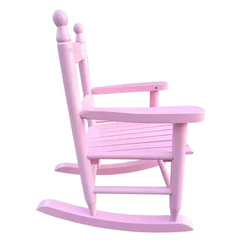 Fauteuil à bascule rose clair pour enfants - Intérieur ou extérieur - Convient aux enfants - Durable