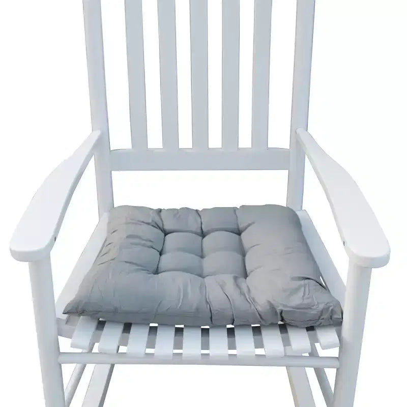 fauteuil à bascule de véranda en bois BLANC, sans tapis