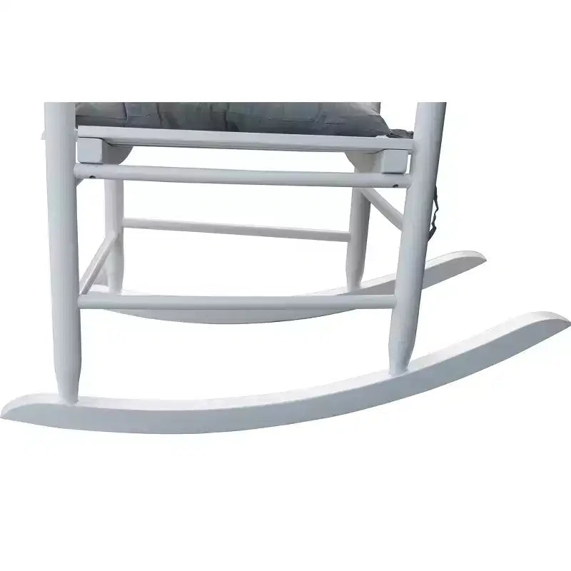 fauteuil à bascule de véranda en bois BLANC, sans tapis