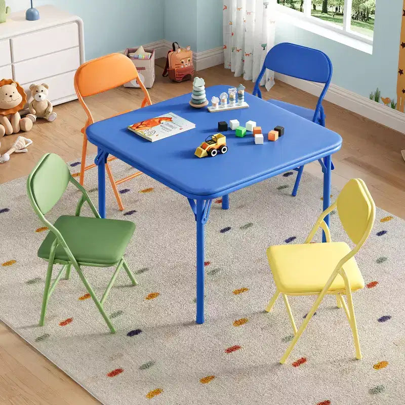 Ensemble table et 2 chaises pliantes pour enfants, ensemble table et chaises d'activités pour enfants pour salle à manger, garderie, salles de classe