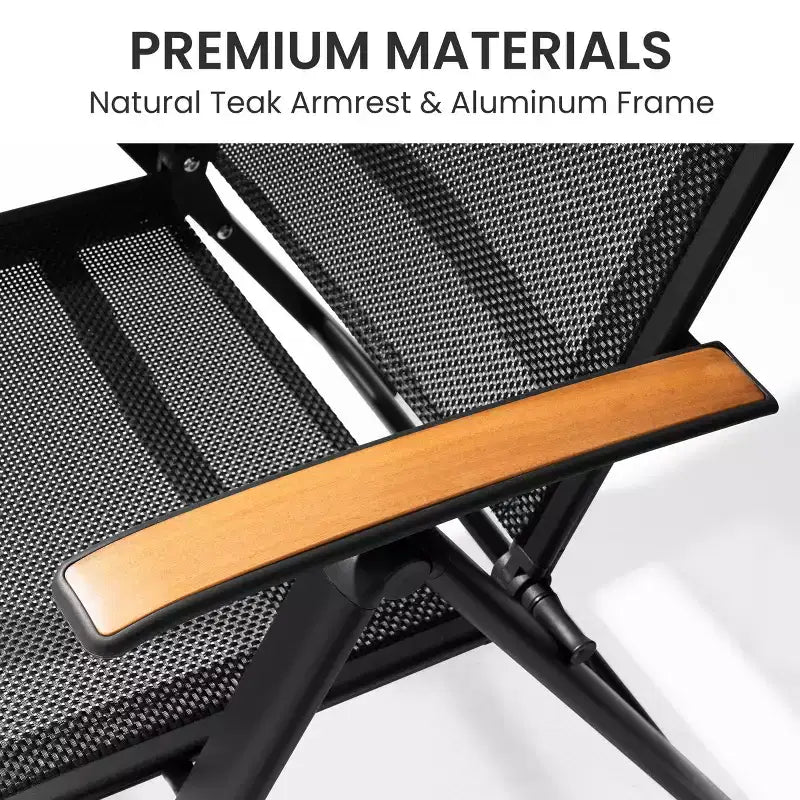 Ensemble de salle à manger de patio extensible Crestlive Products avec fauteuils de salle à manger pliants réglables, structure en aluminium et textile respirant et trou pour parasol