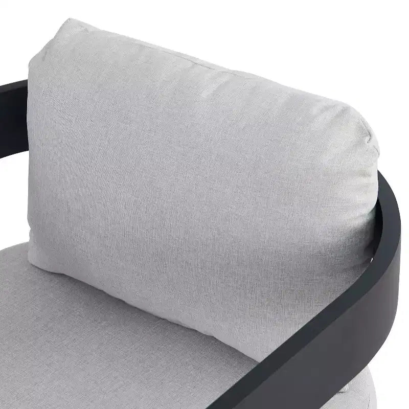 Christopher Knight Home Jerin Fauteuil Club Moderne d'Extérieur en Aluminium avec Rembourrage Oléfine et Coussin