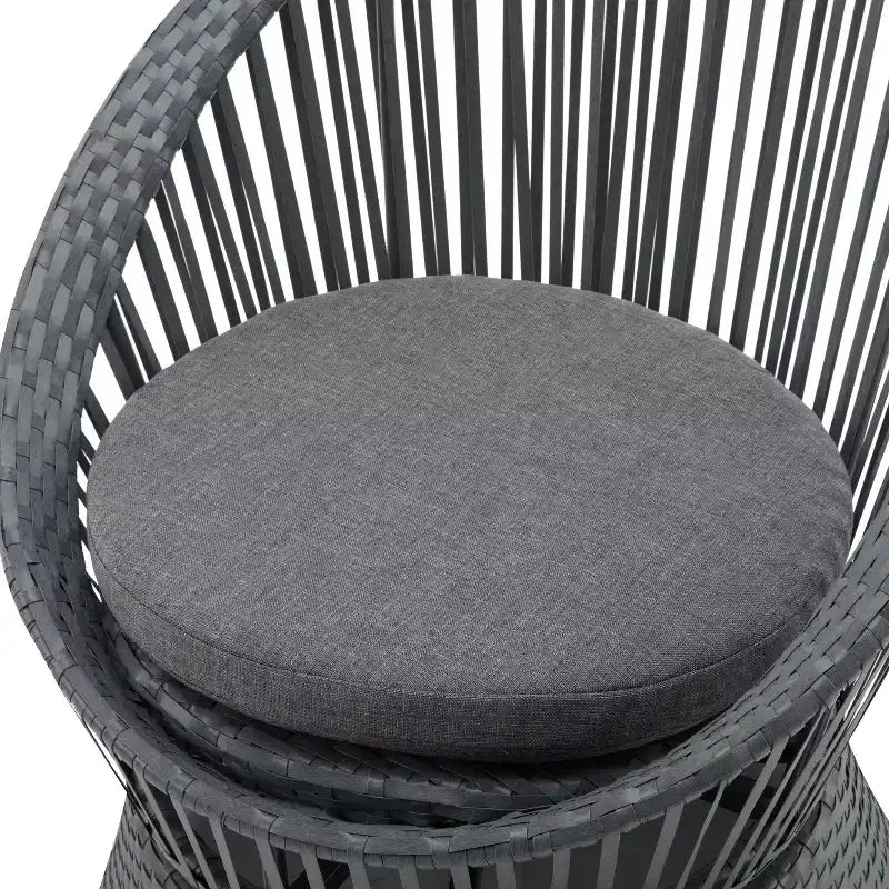 TUYOHW Fauteuils œuf pivotants à 360°, fauteuils d'appoint en rotin PE 1/2 pièce, fauteuil de salon élégant et moderne de 70 cm pour piscine et jardin, sièges d'extérieur