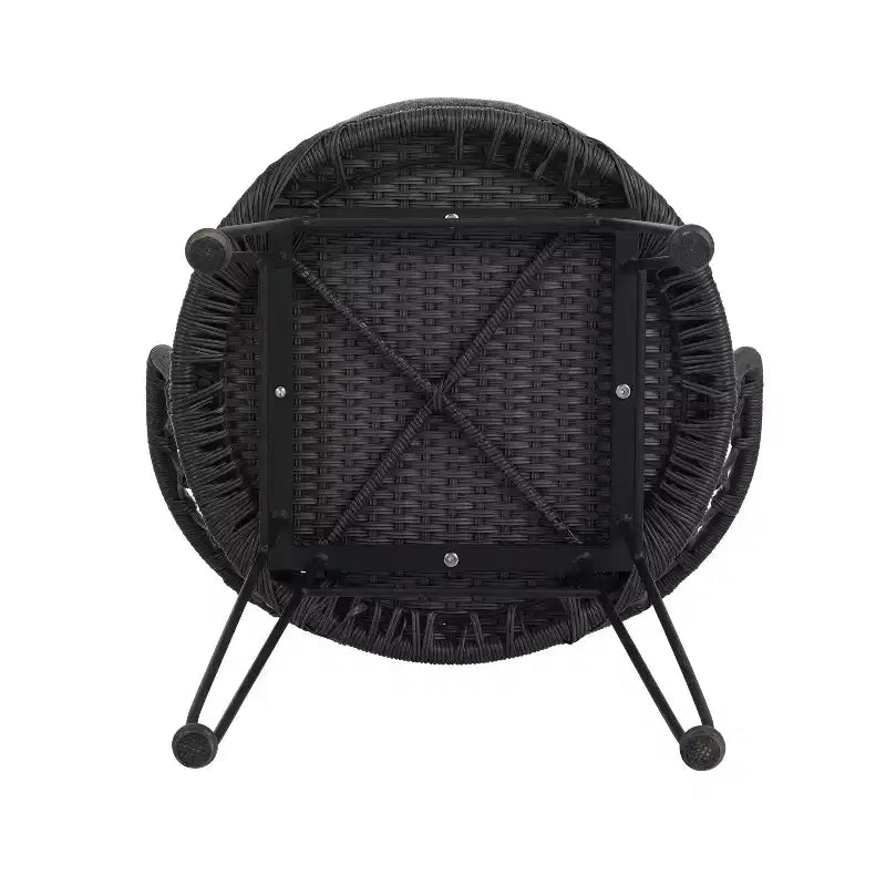 TUYOHW 17.5 Chaises d'appoint de patio style bohème, ensemble de 2, chaises de salle à manger avec 2 coussins, chaises longues d'extérieur pour l'arrière-cour, le porche et le jardin, gris