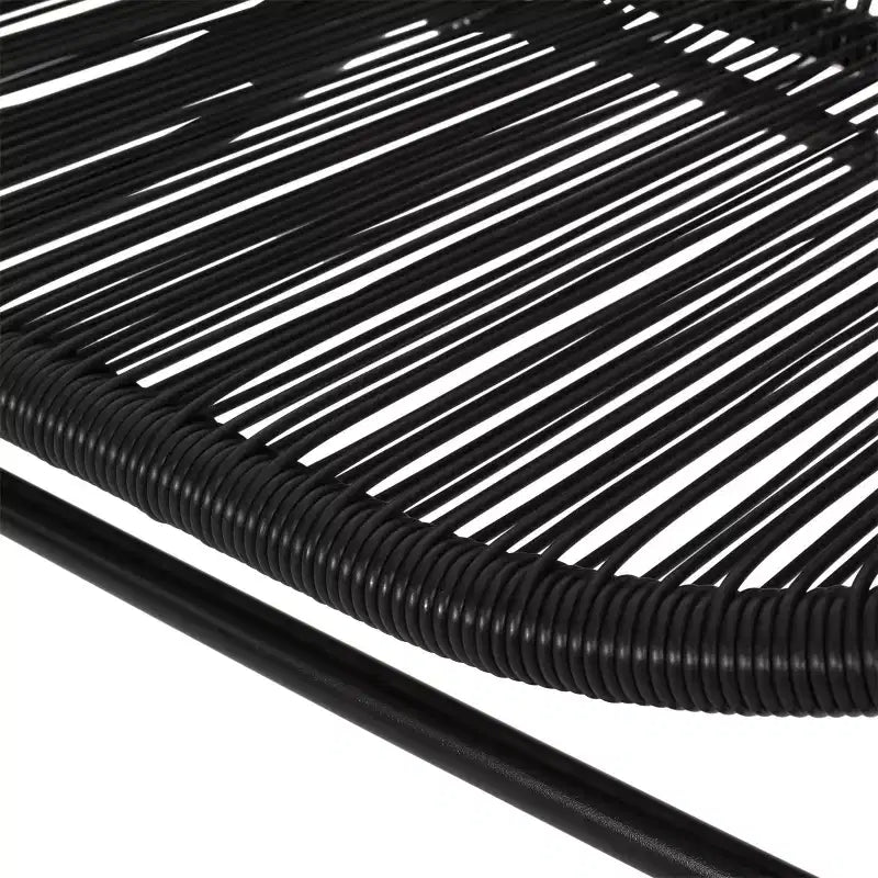 TUYOHW PP Canapé de Jardin en Rotin, Causeuse 2 Places Robuste en Fer, Chaise Longue d'Extérieur Moderne pour Porche, Jardin et Patio, Sièges de Mobilier de Patio