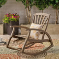 Fauteuil inclinable de style Bohème TUYOHW, fauteuil à bascule en acacia de qualité supérieure avec repose-pieds rétractable pour jardin, véranda et arrière-cour, chaise de loisirs d'extérieur