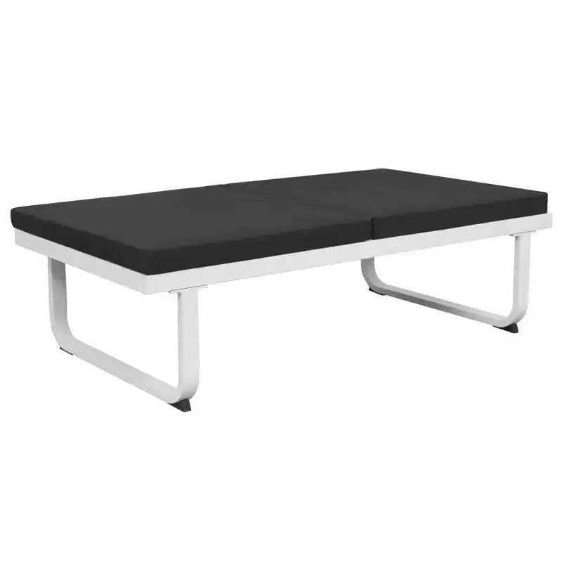 vidaXL Salon de jardin 4 pièces avec coussins Aluminium Noir