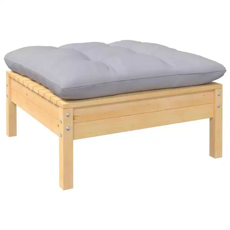 vidaXL Ensemble de jardin lounge bois naturel, gris
