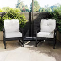 COZONY 2-Piece Outdoor Patio Chair Set with Thick Cushions, All-Weather HDPE Club Chairs