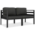 vidaXL Patio Furniture Set Outdoor Sectional Sofa Set Aluminum Anthracite