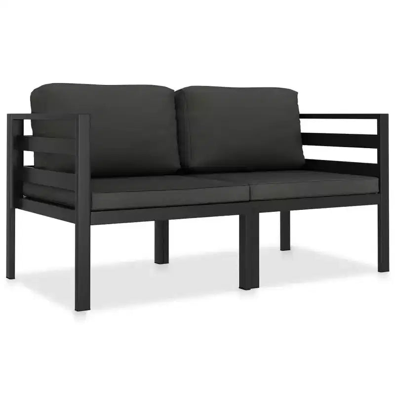 vidaXL Patio Furniture Set Outdoor Sectional Sofa Set Aluminum Anthracite