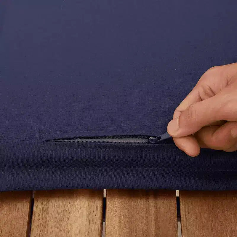 vidaXL Ensemble de canapés de jardin 10 pcs avec coussins résine tressée noir - Noir et bleu Sans table