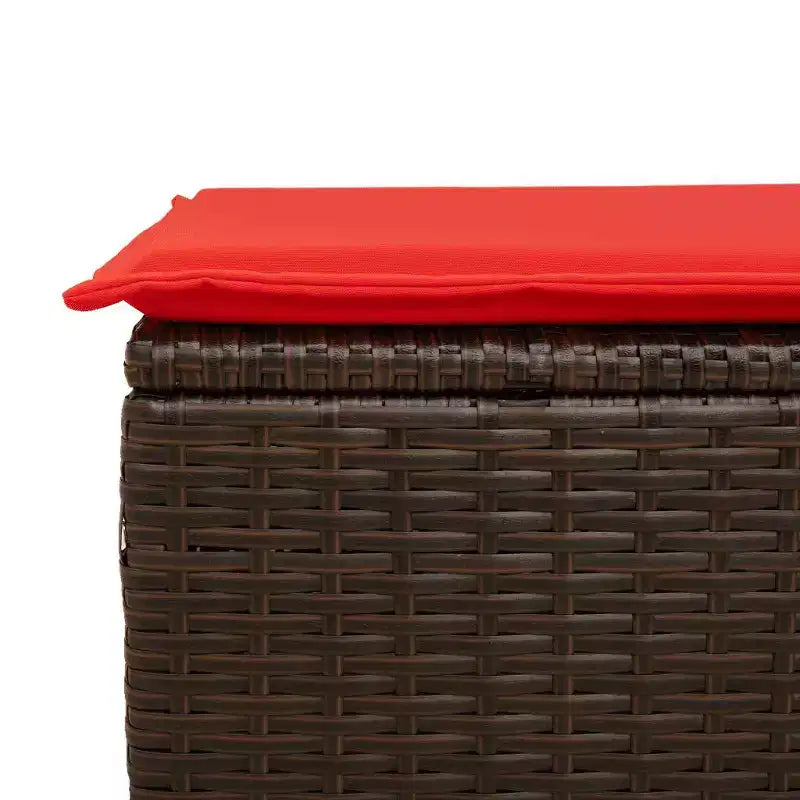 vidaXL Ensemble de canapés de jardin 10 pcs avec coussins résine tressée noir - Noir et bleu Sans table
