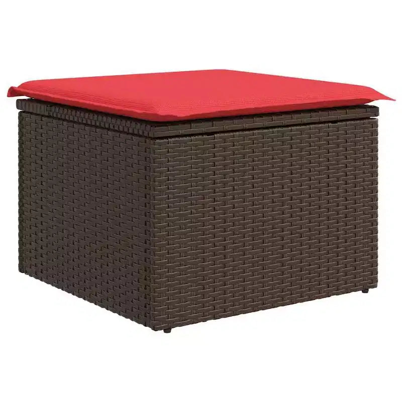 vidaXL Salon de jardin 5 pcs Marron Résine tressée