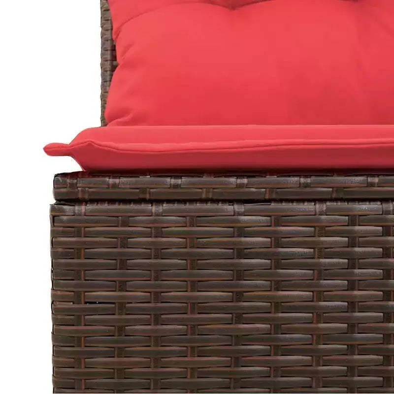vidaXL Salon de jardin 5 pcs Marron Résine tressée