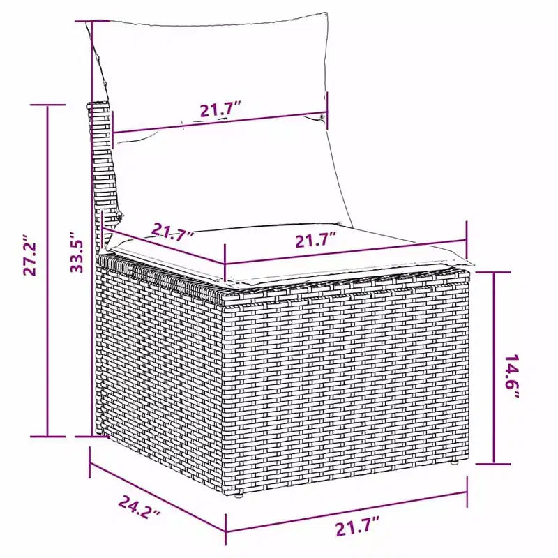vidaXL Salon de jardin 5 pcs Marron Résine tressée
