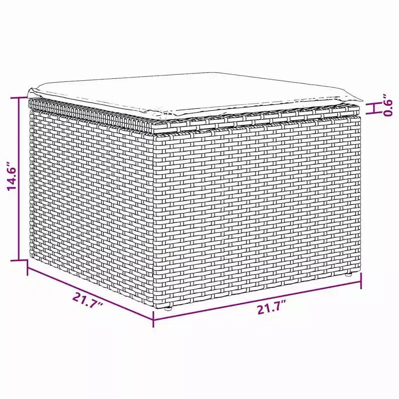 vidaXL Salon de jardin 5 pcs Marron Résine tressée