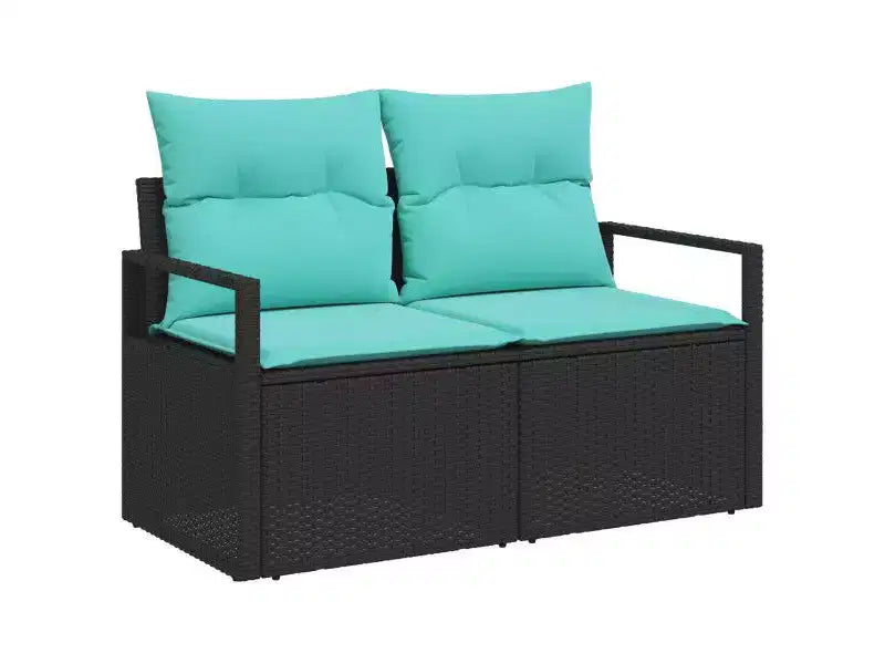 vidaXL Salon de jardin 5 pcs Marron Résine tressée