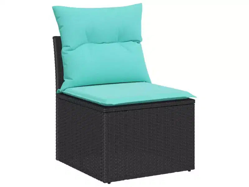 vidaXL Salon de jardin 5 pcs Marron Résine tressée