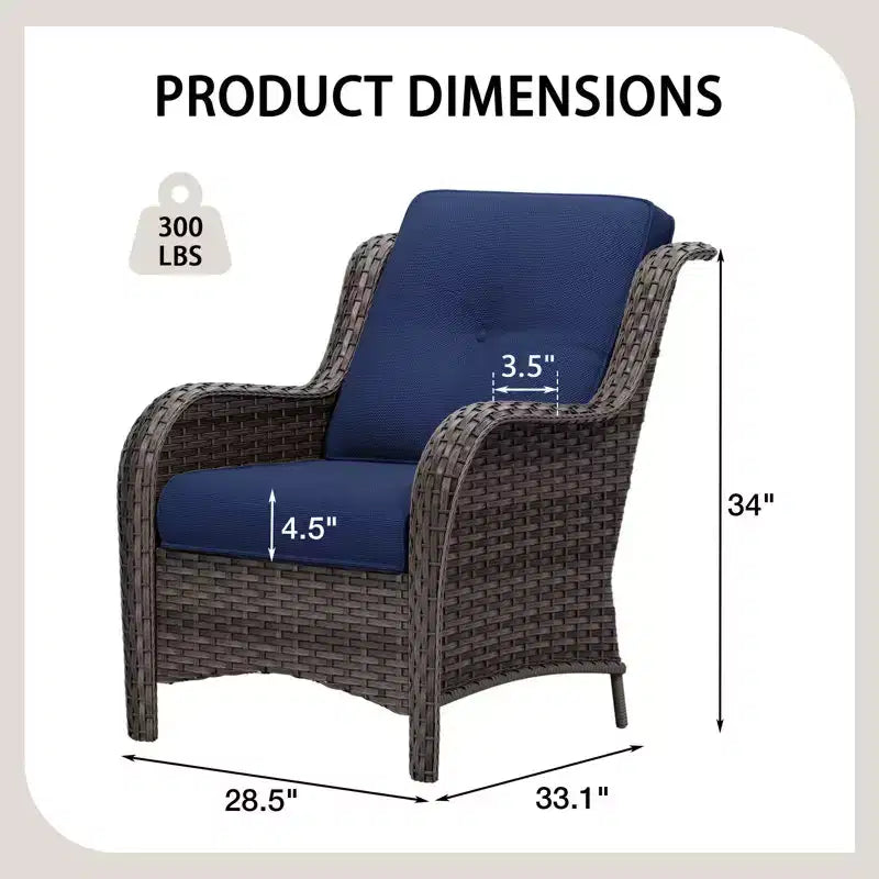 UPTIOT Chaises longues d'extérieur en osier pour patio - Lot de 2