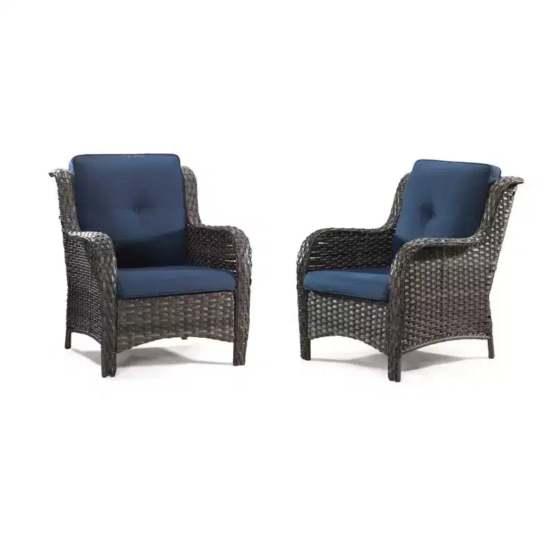 UPTIOT Chaises longues d'extérieur en osier pour patio - Lot de 2