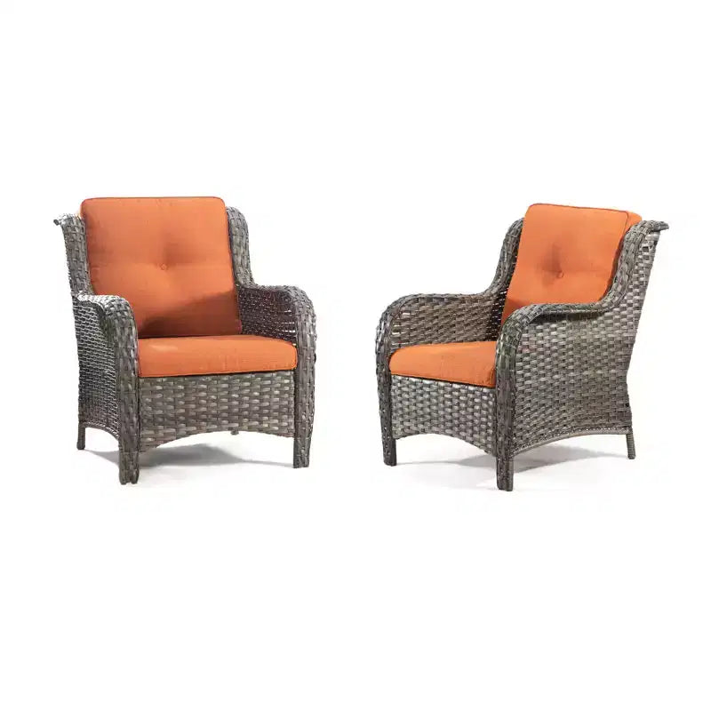 UPTIOT Chaises longues d'extérieur en osier pour patio - Lot de 2