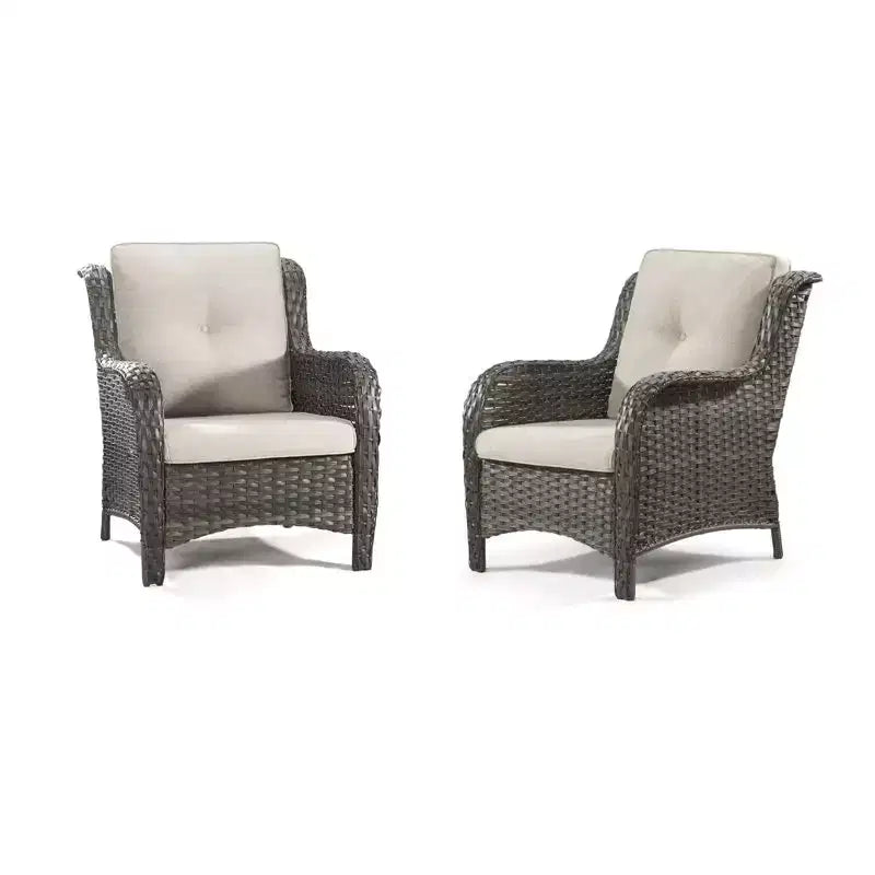 UPTIOT Chaises longues d'extérieur en osier pour patio - Lot de 2
