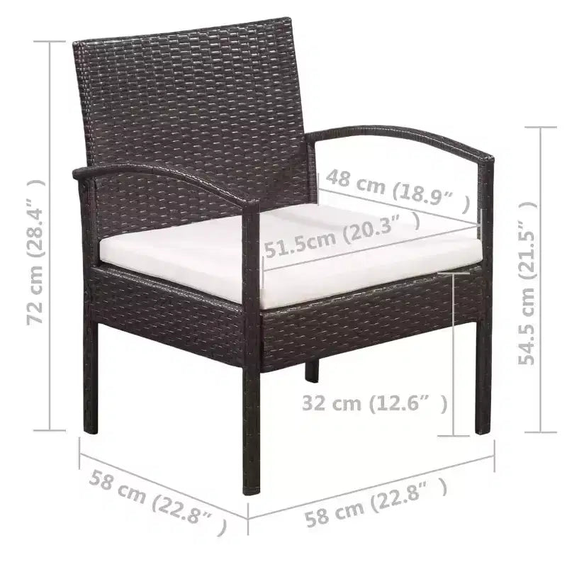vidaXL Salon de jardin 5 pièces avec table basse en résine tressée