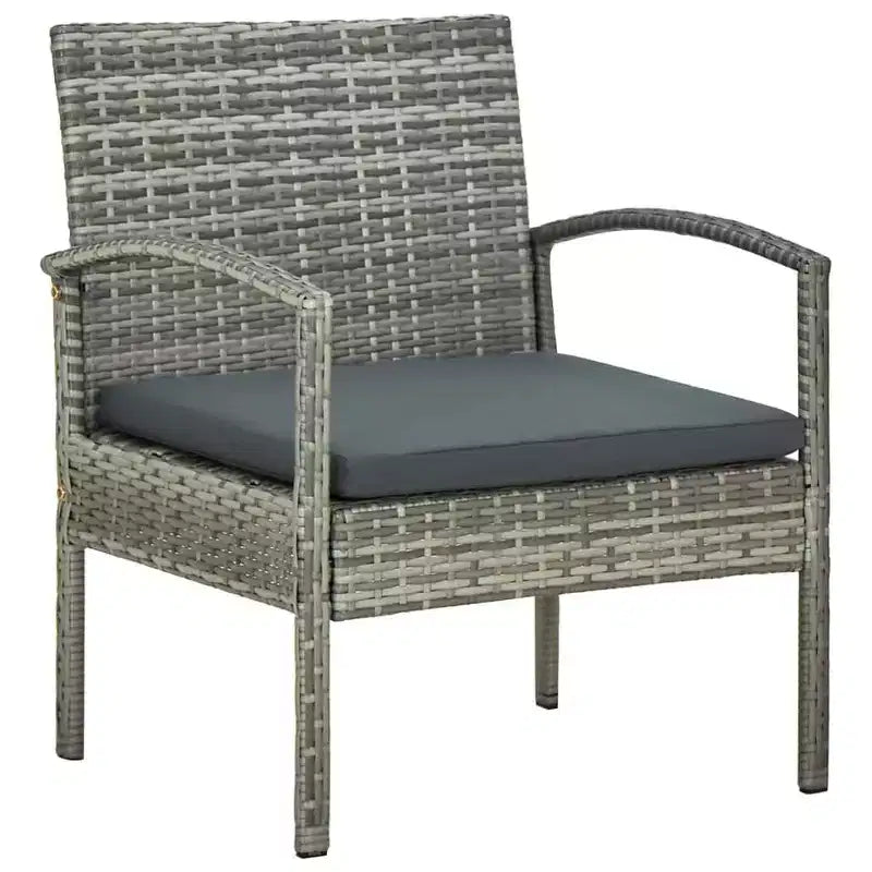 vidaXL Salon de jardin 5 pièces avec table basse en résine tressée