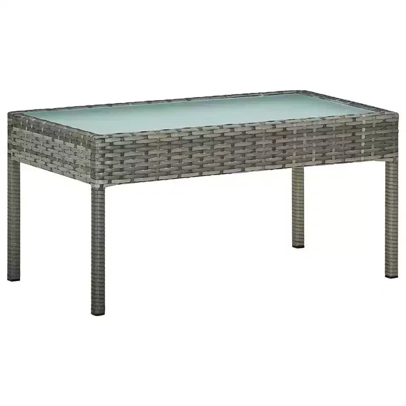 vidaXL Salon de jardin 5 pièces avec table basse en résine tressée