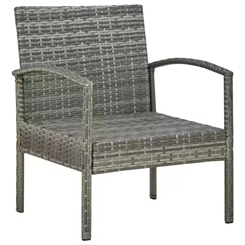 vidaXL Salon de jardin 5 pièces avec table basse en résine tressée