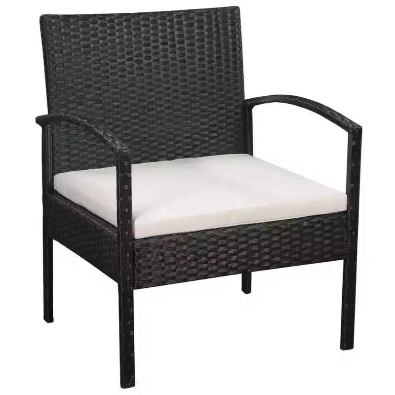 vidaXL Salon de jardin 5 pièces avec table basse en résine tressée