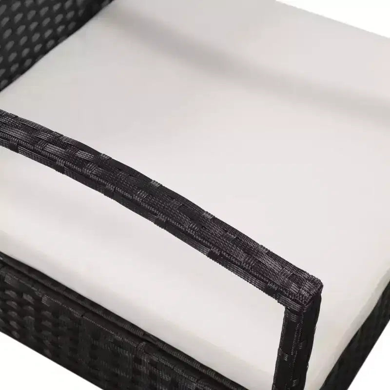 vidaXL Salon de jardin 5 pièces avec table basse en résine tressée