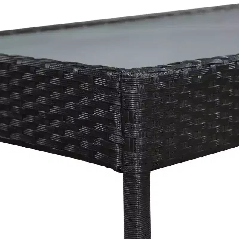 vidaXL Salon de jardin 5 pièces avec table basse en résine tressée