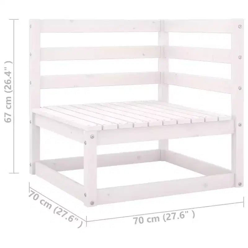 vidaXL Ensemble de Mobilier de Jardin 10 Pièces Canapé d'Angle d'Extérieur en Bois de Pin Massif