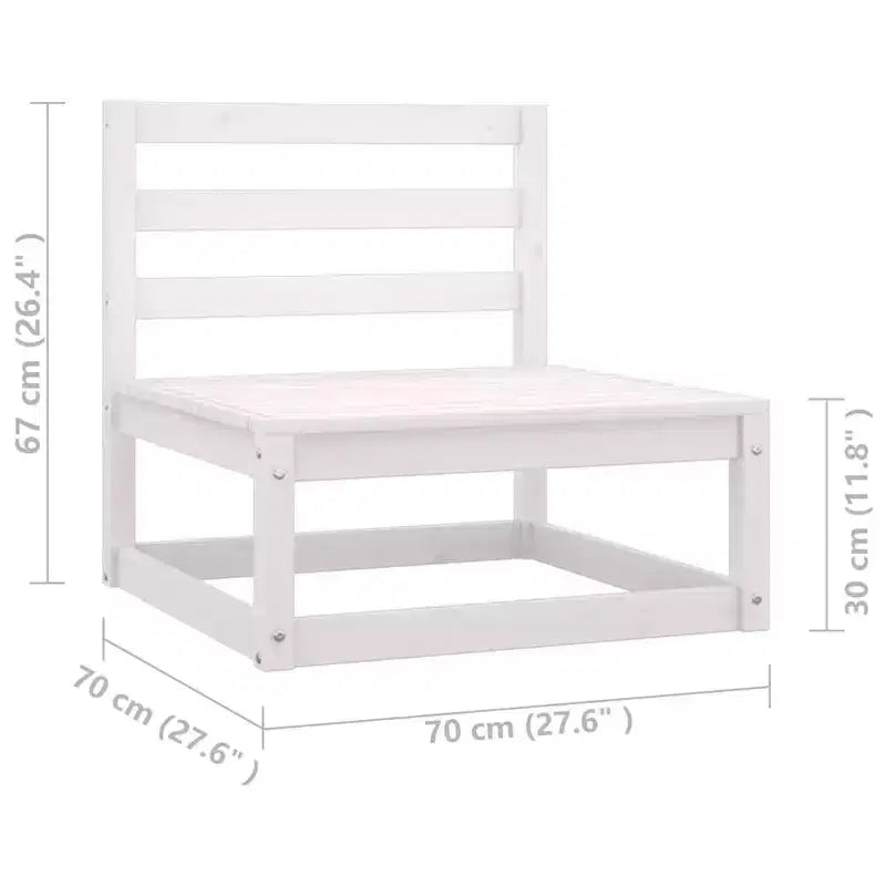 vidaXL Ensemble de Mobilier de Jardin 10 Pièces Canapé d'Angle d'Extérieur en Bois de Pin Massif