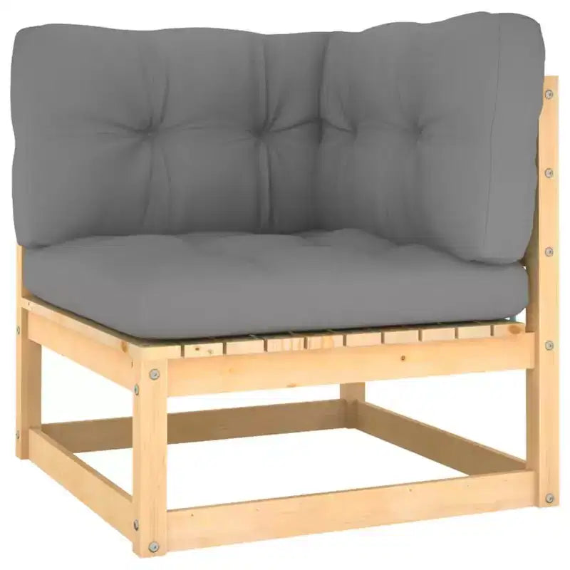 vidaXL Ensemble de Mobilier de Jardin 10 Pièces Canapé d'Angle d'Extérieur en Bois de Pin Massif