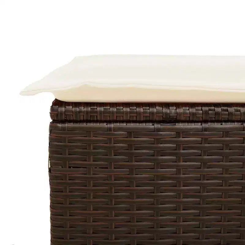 vidaXL Ensemble de canapés de patio 4 pièces avec coussins en résine tressée - Beige et crème Sans table