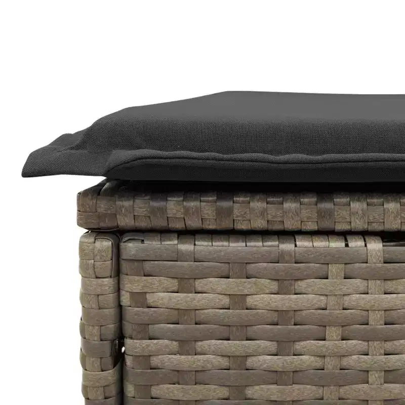 vidaXL Ensemble de canapés de patio 4 pièces avec coussins en résine tressée - Beige et crème Sans table