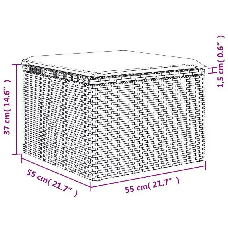 vidaXL Ensemble de canapés de patio 4 pièces avec coussins en résine tressée - Beige et crème Sans table