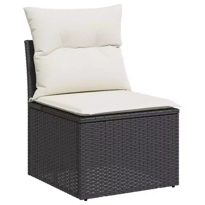 vidaXL Salon de jardin 10 pcs avec coussins Résine tressée