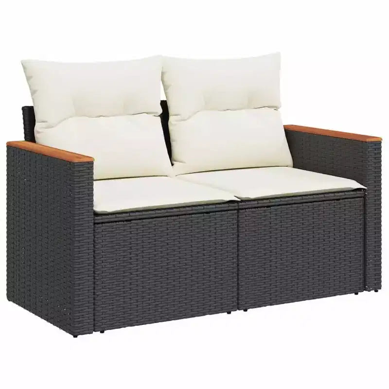 vidaXL Salon de jardin 10 pcs avec coussins Résine tressée