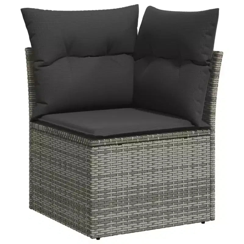 vidaXL Salon de jardin 10 pcs avec coussins Résine tressée