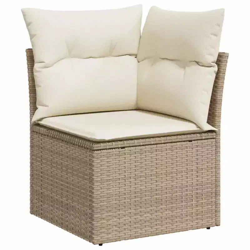 vidaXL Salon de jardin 10 pcs avec coussins Résine tressée
