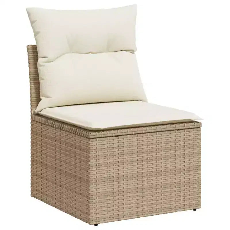 vidaXL Salon de jardin 10 pcs avec coussins Résine tressée