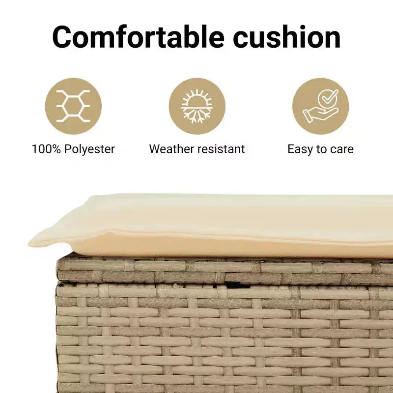 vidaXL Ensemble de canapés de jardin 7 pièces avec coussins, résine tressée